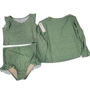 HONEY MARK 3 Pc Girls Swim set NWT 7/8